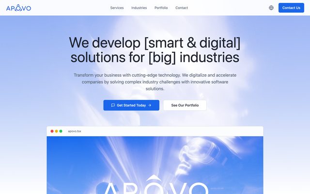 Startseite von APOVO