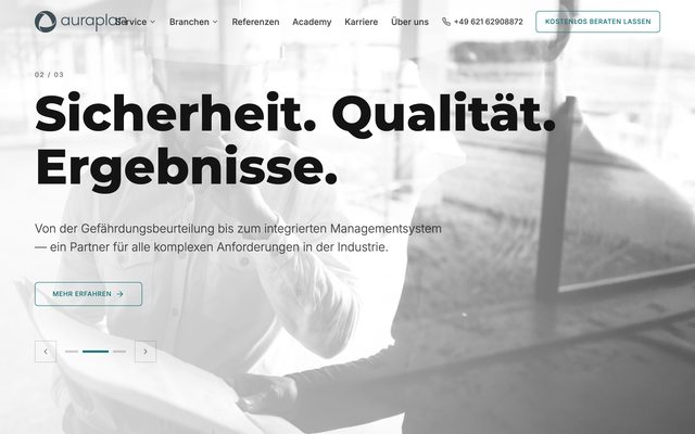 Startseite von auraplan.com